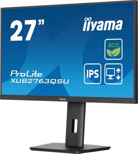 Monitor 27 cali ProLite XUB2763QSU-B1 IPS,QHD,HAS,100Hz IIYAMA