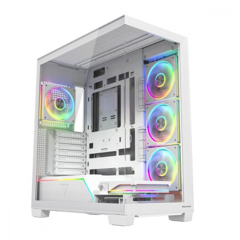 Obudowa PC VOLCANO STELLAR PLUS ARGB MIDI 5F Biała MODECOM