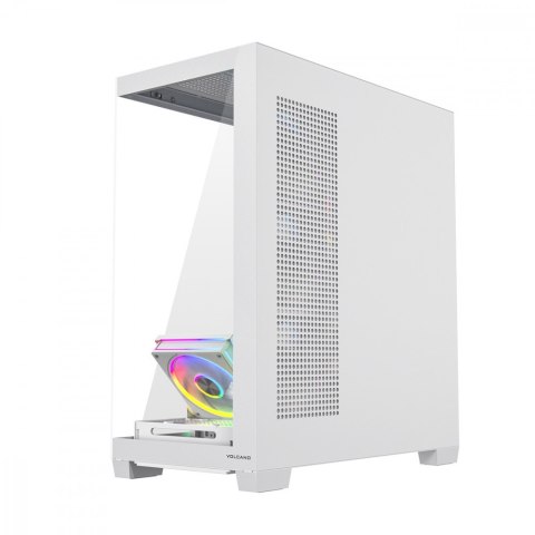 Obudowa PC VOLCANO STELLAR PLUS ARGB MIDI 5F Biała MODECOM