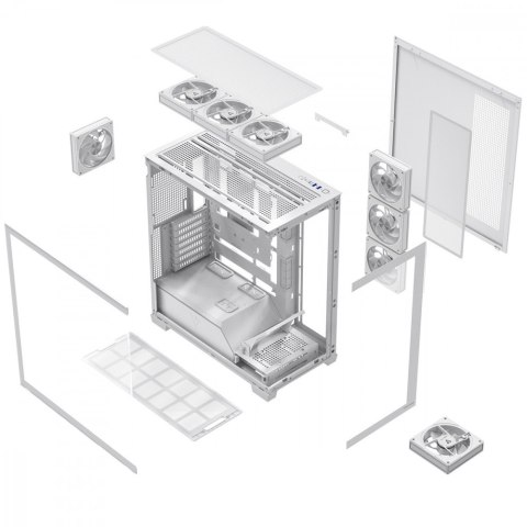 Obudowa PC VOLCANO STELLAR PLUS ARGB MIDI 8F Biała MODECOM