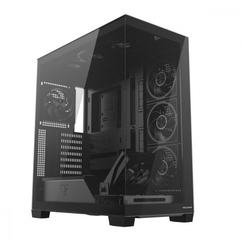 Obudowa PC VOLCANO STELLAR PLUS ARGB MIDI 8F Czarna MODECOM