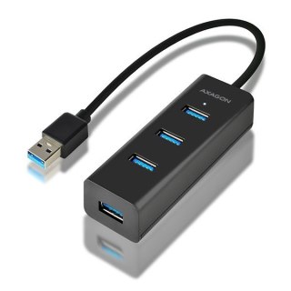 HUE-S2B Hub 4-portowy USB 3.2 Gen 1 charging hub, 30cm kabel, microUSB dodatkowe zasilanie AXAGON