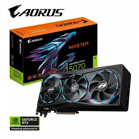 Karta graficzna GeForce RTX 5070 AORUS MASTER 12GB GDDR7 192bit HDMI/3DP Gigabyte