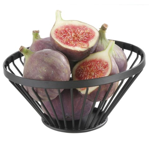 Koszyk miska druciana na owoce czarna z matową powłoką śr. 150 mm - Hendi 427095 Hendi