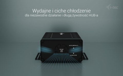 !i-tec USB-C/USB-A Metal Charging + data HUB 15W per port 10x USB-C I-tec