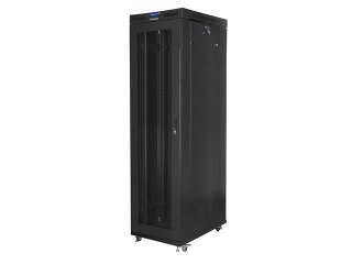 Szafa stojąca Rack 19 cali 47U 800x1000mm, drzwi perforowane LCD (FLAT PACK) czarna Lanberg