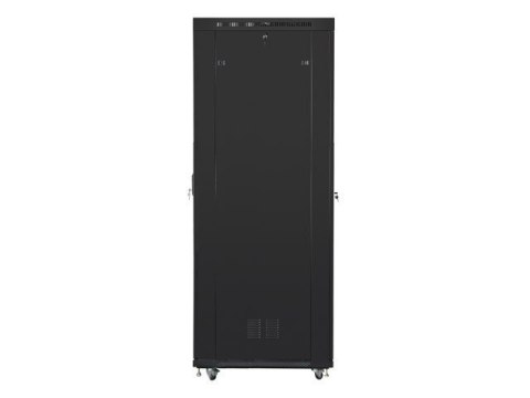 Szafa stojąca Rack 19 cali 47U 800x1000mm, drzwi perforowane LCD (FLAT PACK) czarna Lanberg