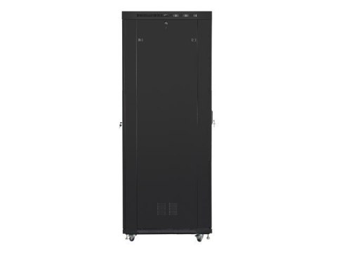Szafa stojąca Rack 19 cali 47U 800x1000mm, drzwi perforowane LCD (FLAT PACK) czarna Lanberg
