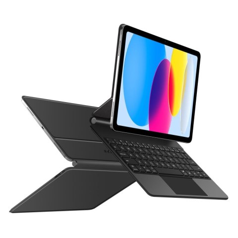 Etui z klawiaturą na iPad 10.9'' 2022 / iPad 11'' 2025 Smartcase Magnetic - czarne Tech-Protect