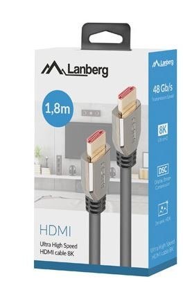 Kabel HDMI M/M V2.1 1.8M 8K 60Hz czarny Lanberg