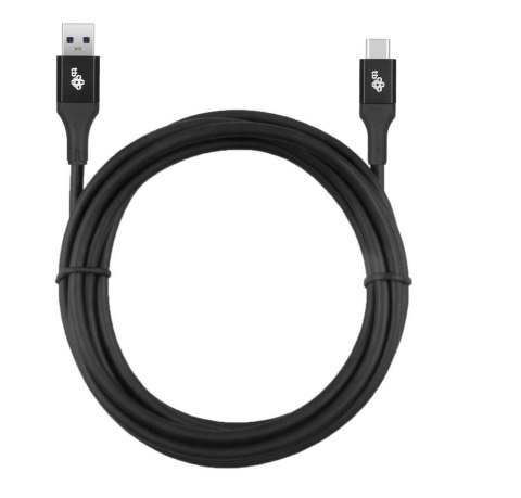 Kabel USB 3.0 - USB C 2m PREMIUM 3A czarny TPE TB