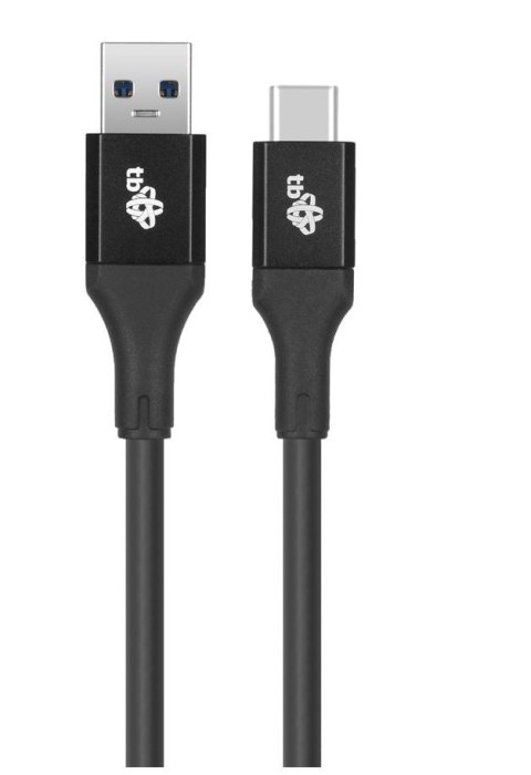 Kabel USB 3.0 - USB C 2m PREMIUM 3A czarny TPE TB