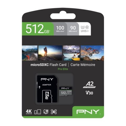 Karta pamięci MicroSDXC Elite 512GB P-SDUX512U3100PRO-GE PNY