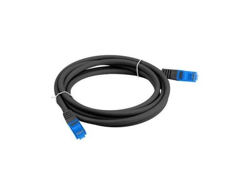 Patchcord kat.6a S/FTP CCA 10.0m Czarny Lanberg