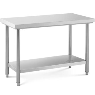 Stół blat roboczy centralny stalowy z półką 120 x 60 cm Royal Catering