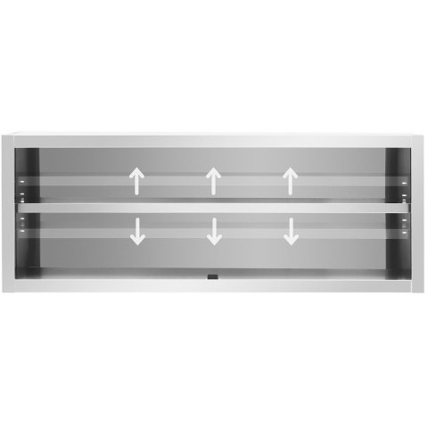 Szafa ścienna gastronomiczna z drzwiami przesuwanymi STAL 160 x 45 x 60 cm Royal Catering