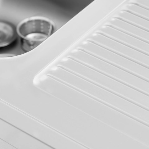 Zlew basen gastronomiczny jednokomorowy z szafką z drzwiami przesuwnymi lewy 100 x 60 x 95 cm Royal Catering