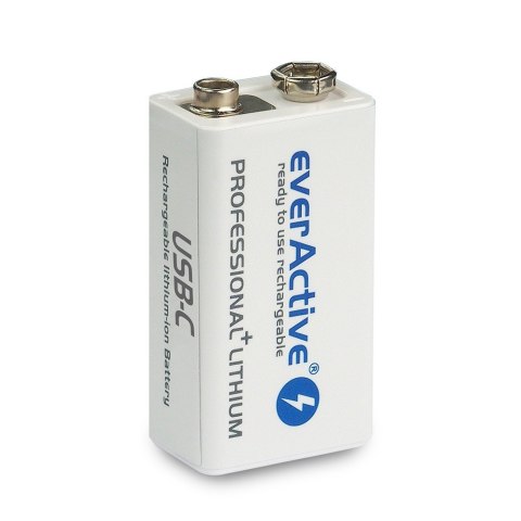 Akumulator 6F22/9V Li-ion 550 mAh USB-C EverActive