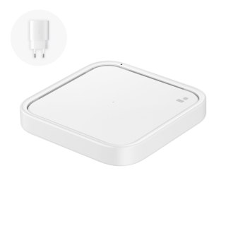 Ładowarka Samsung Wireless Charger Pad indukcyjna 15W + ładowarka sieciowa i kabel USB-C - biała SAMSUNG