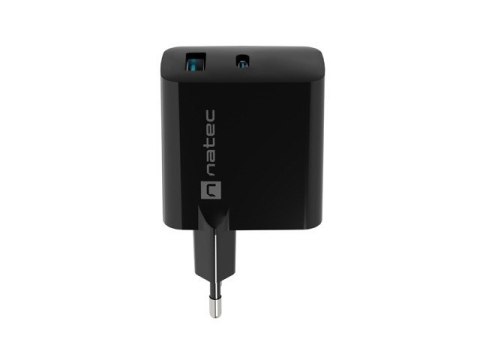 Ładowarka sieciowa Ribera GAN 1X USB-A + 1X USB-C 65W Czarna Natec