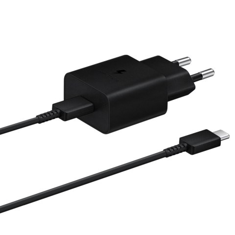 Ładowarka sieciowa USB-C 15W PD AFC + kabel USB-C czarny SAMSUNG
