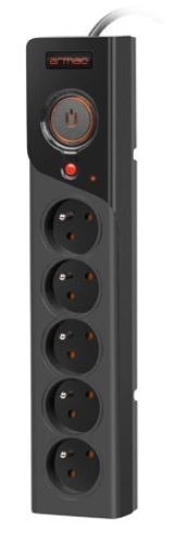 Listwa zasilająca Z5 5m 5x230V 10A Z5/50/CZ czarna Armac