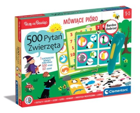 Mówiące Pióro 500 Pytań Zwierzęta Uczę się Bawiąc Język Polski Clementoni 50781 Clementoni