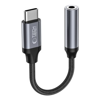 Adapter przejsciówka USB-C - mini jack 3.5mm - czarny Tech-Protect