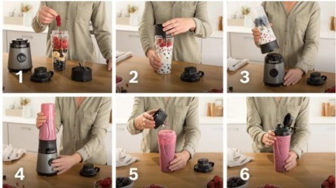 Mini blender z butelką ToGo MMB2111S Bosch