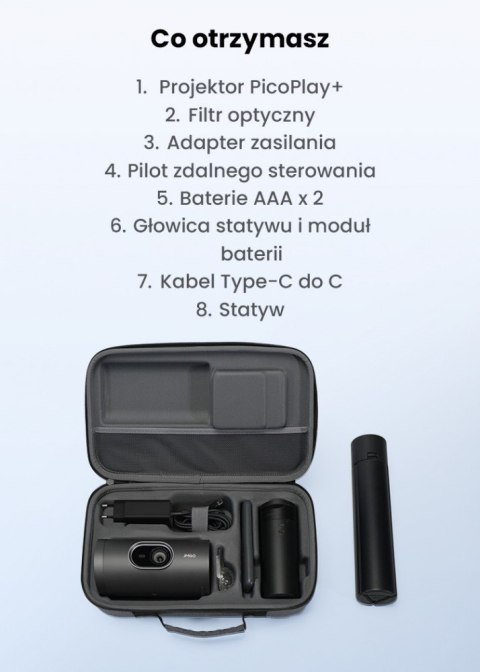 Projektor picoPlay, zestaw: stojak+powerbank JMGO