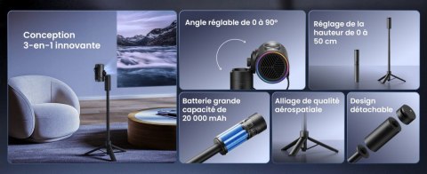 Projektor picoPlay, zestaw: stojak+powerbank JMGO