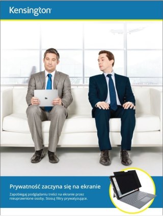 Filtr prywatyzujący, 2-stronny, zdejmowany, do monitora 23.8 cala, 16:9 Kensington