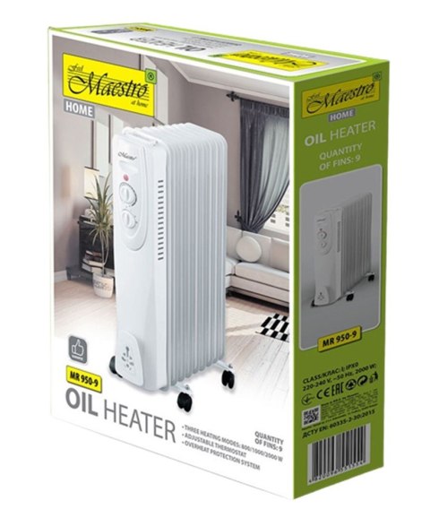 Grzejnik olejowy 9 żeber, 2000W MR-950-9 Feel-Maestro