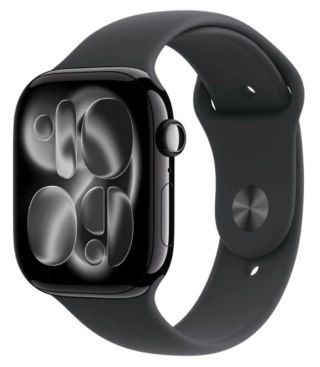 Watch Series 11 GPS + Cellular, koperta 46 mm z tytanu w kolorze naturalnym, pasek sportowy w kolorze górskiej szarości - rozmia Apple