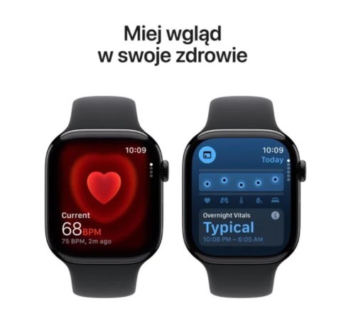 Watch Series 11 GPS + Cellular, koperta 46 mm z tytanu w kolorze naturalnym, pasek sportowy w kolorze górskiej szarości - rozmia Apple