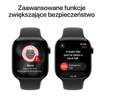 Watch Series 11 GPS + Cellular, koperta 46 mm z tytanu w kolorze naturalnym, pasek sportowy w kolorze górskiej szarości - rozmia Apple