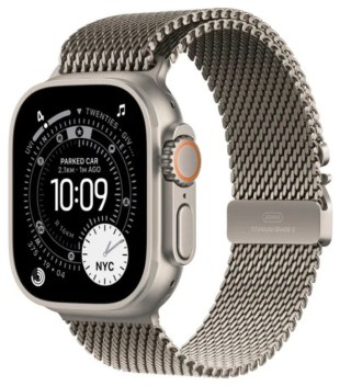 Watch Ultra 3 GPS + Cellular, koperta 49 mm z tytanu w kolorze naturalnym, bransoleta mediolańska z tytanu w kolorze naturalnym  Apple