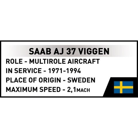 Klocki Saab AJ 37 Viggen 881 elementów Cobi Klocki