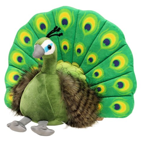 Maskotka Pluszowa Przytulanka Elegancki Paw Zielony 30cm LEAN Toys