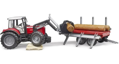 Pojazd Traktor Massey Ferguson z przyczepą BRUDER