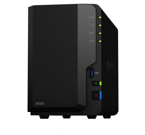 Serwer NAS DS223 2x0HDD 2GB 4x1.7Ghz 1xGbE 3xUSB Synology