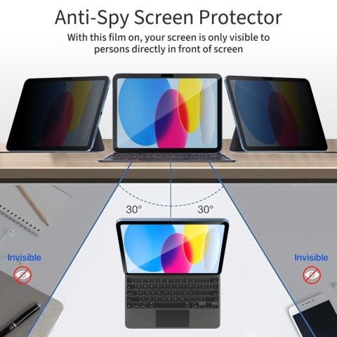 Szkło prywatyzujące na iPad 10.9'' 2022 / iPad 11'' 2025 Glass Spy+ Tech-Protect