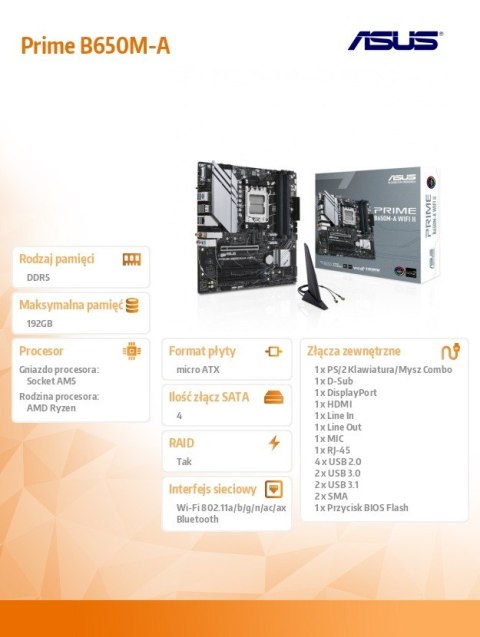 Płyta główna Prime B650M-A WIFI II Asus