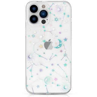 Etui ochronne na iPhone 13 Pro z Kryształami Swarovskiego Lucky Series Zodiac przezroczysty KINGXBAR