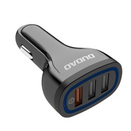 Ładowarka samochodowa 3x USB Quick Charge 3.0 QC3.0 2.4A 18W czarny DUDAO