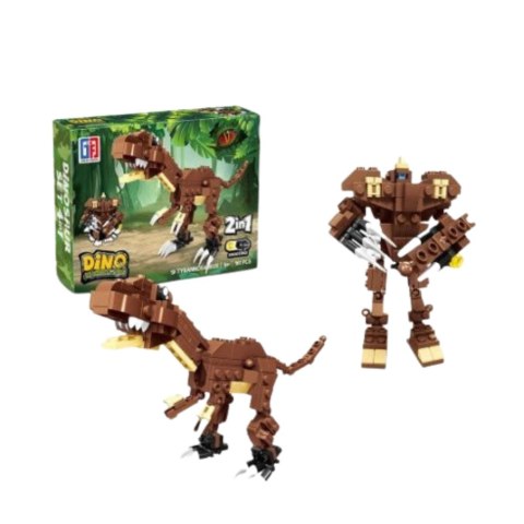 Klocki Konstrukcyjne Dinozaur Robot 2w1 50-70 el. Mix LEAN TOYS