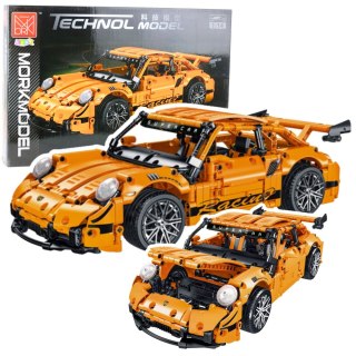 Klocki Konstrukcyjne Samochód GT Racing Pomarańczowy 1:14 1268 el. LEAN Toys