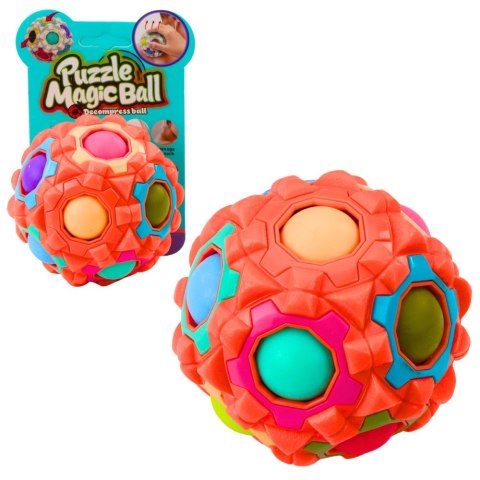 Magiczna Piłka Łamigłówka Logiczna Wypustki 7cm Mix LEAN Toys