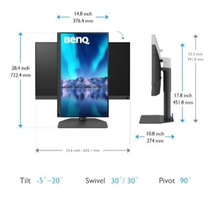 Monitor 27 cali SW272Q 2K LED 5ms/IPS/60HZ/FOTO Benq