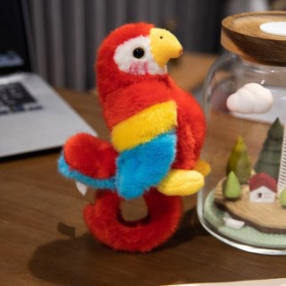 Pluszowa Maskotka Papuga Opaska Bransoletka Na Rękę Czerwona LEAN Toys